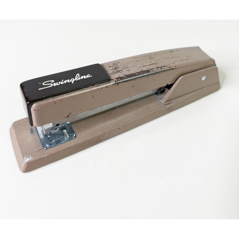 VTG SwingLine Stapler 94-41 Brown/Made in USA, New York Metal-Works Great!